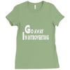 go away, i'm introverting Ladies Fitted T-Shirt