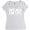outlaws for life Women's Triblend Scoop T-shirt