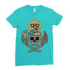 summer skull Ladies Fitted T-Shirt