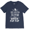 You Cant Scare Me I am Biker Pop Pop V-Neck Tee