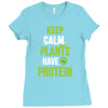 keep calm plants have protein Ladies Fitted T-Shirt