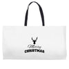 buck merry christmas Weekender Totes