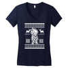 christmas saiyan prince Women's V-Neck T-Shirt