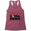 christmas dogs and paws Racerback Tank