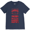 horror movies, pizza and beer V-Neck Tee