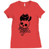cat and crossbones Ladies Fitted T-Shirt