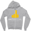 antisocial Zipper Hoodie