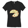 Pizza Slice Big Women's V-Neck T-Shirt