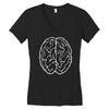 funny male brain ideal birthday gift or present Women's V-Neck T-Shirt