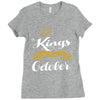 kings are born in october Ladies Fitted T-Shirt