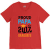 Class of 2017 Proud Papa Graduation V-Neck Tee