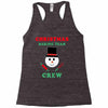 christmas baking team crew snowman Racerback Tank
