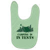 camping is in tents t shirt Baby Bibs