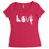 love  funny weapons retro war urban art guns knife cool peace Women's Triblend Scoop T-shirt
