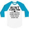 I Love You Aunt 3/4 Sleeve Shirt