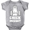 gym cat workout Baby Bodysuit