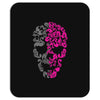 two coloured patterned skull   mens funny Mousepad