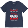 There's This Boy Who Stole My Heart He Calls Me Momma V-Neck Tee