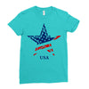 usa star Ladies Fitted T-Shirt