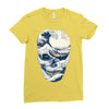 the great wave off skull Ladies Fitted T-Shirt