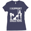 i support single moms Ladies Fitted T-Shirt