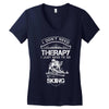 I Don't Need Therapy Just to Do Skiing Women's V-Neck T-Shirt