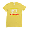 i'm here because you broke something Ladies Fitted T-Shirt