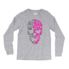 two coloured patterned skull   mens funny Long Sleeve Shirts
