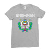snowman christmas Ladies Fitted T-Shirt