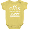 cats make me happy Baby Bodysuit