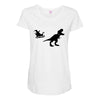 noel dinosaur Maternity Scoop Neck T-shirt