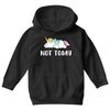 Unicorn Says Not Today Youth Hoodie