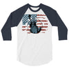 us flag 3/4 Sleeve Shirt