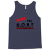 the goat white t shirt greatest of all time basketball baseball footba Tank Top