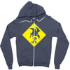 pterosaur warning Zipper Hoodie