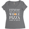 fitness? more like fitness whole pizza inside my mouth Women's Triblend Scoop T-shirt