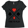 time to play Women's Triblend Scoop T-shirt