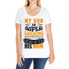 My Son Is Super Awesome His Mom Ladies Curvy T-Shirt