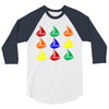 color ful 3/4 Sleeve Shirt