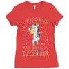 Unicorns are born in December Ladies Fitted T-Shirt