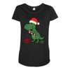 christmas dinosaur Maternity Scoop Neck T-shirt