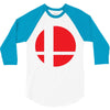 smash bros tribute unisex vinyl 3/4 Sleeve Shirt