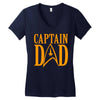 captain dad Women's V-Neck T-Shirt