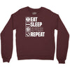 eat sleep spurs Crewneck Sweatshirt