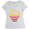 sunset line Women's Triblend Scoop T-shirt