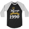 kings are born in 1990 3/4 Sleeve Shirt