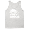 vinyl junkie white logo Tank Top