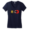 khaki chick magnet Women's V-Neck T-Shirt