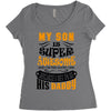 My Son Is Super Awesome His Daddy Women's Triblend Scoop T-shirt