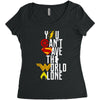you can't save the world alone Women's Triblend Scoop T-shirt